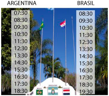 horarios onibus foz do iguaçu para puerto iguazu